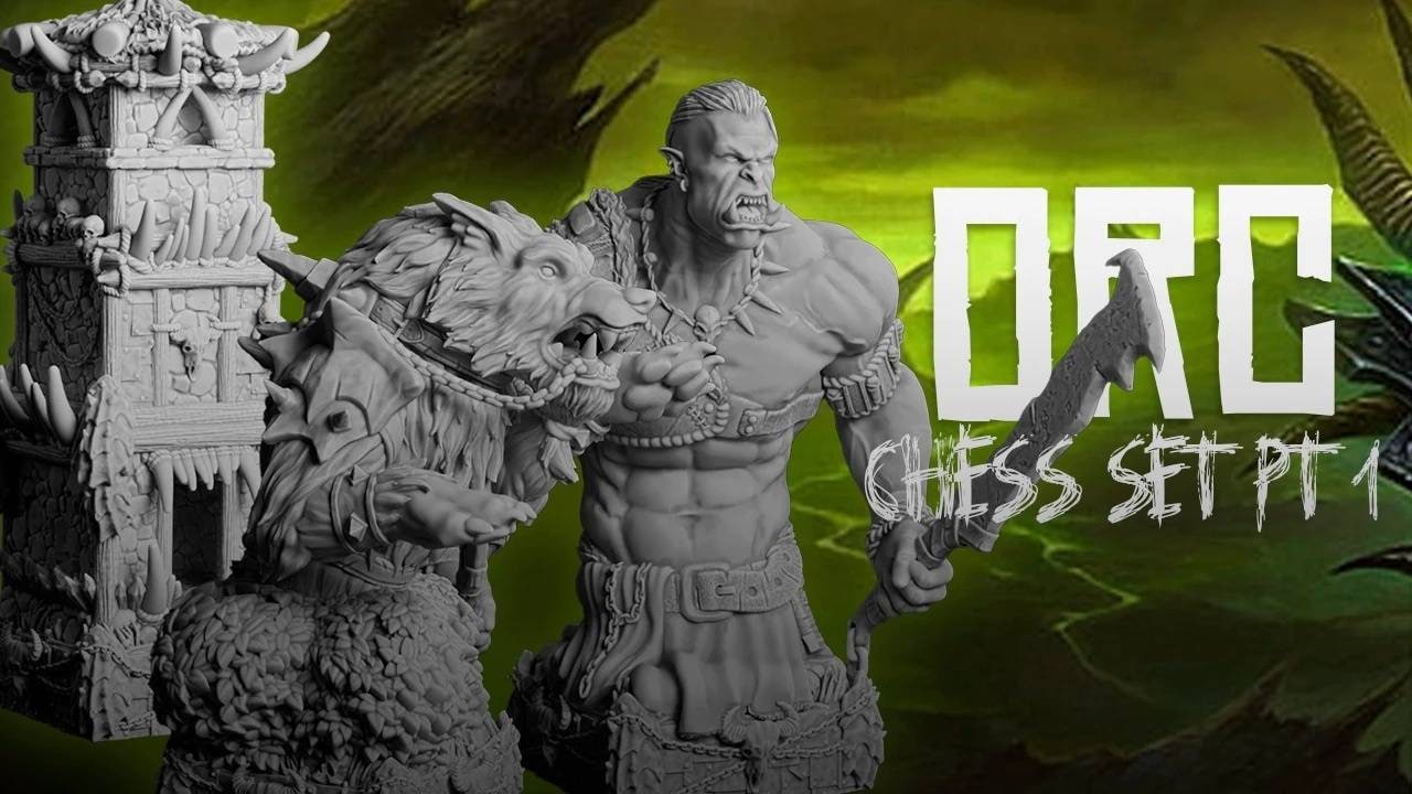 Orc Chess Set/ Stlflix / Chess