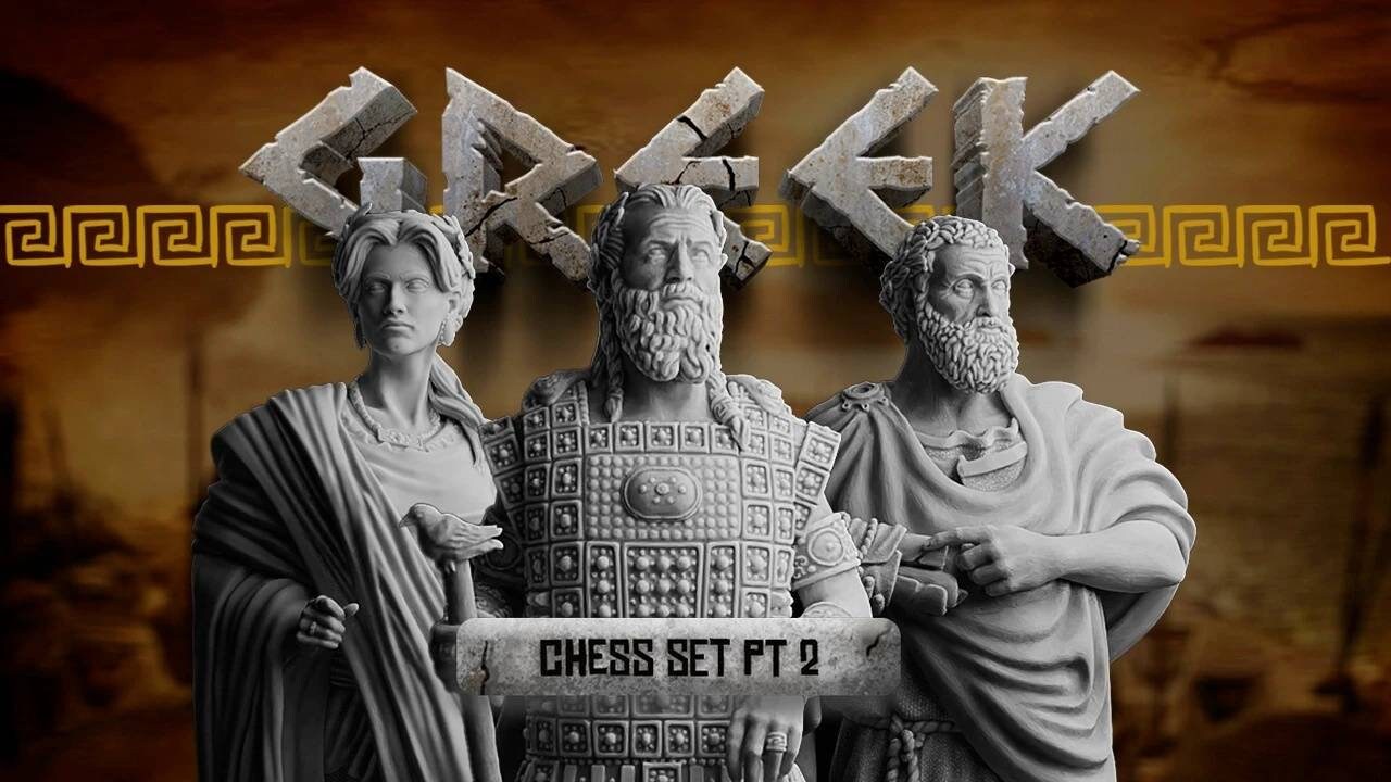 Greek Chess Set/ Stlflix / Chess