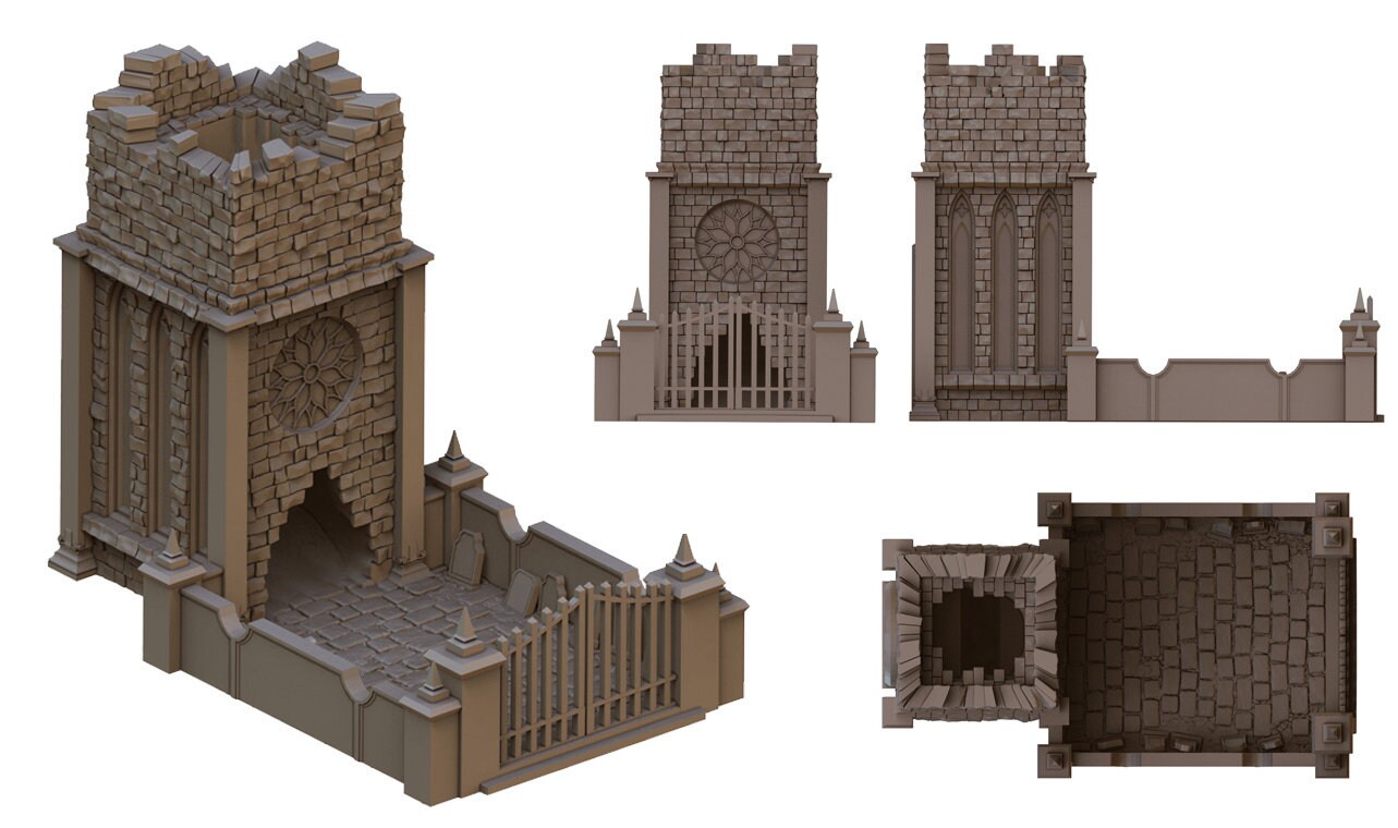 Fantasy Dice Towers | Designed by Crab Miniatures