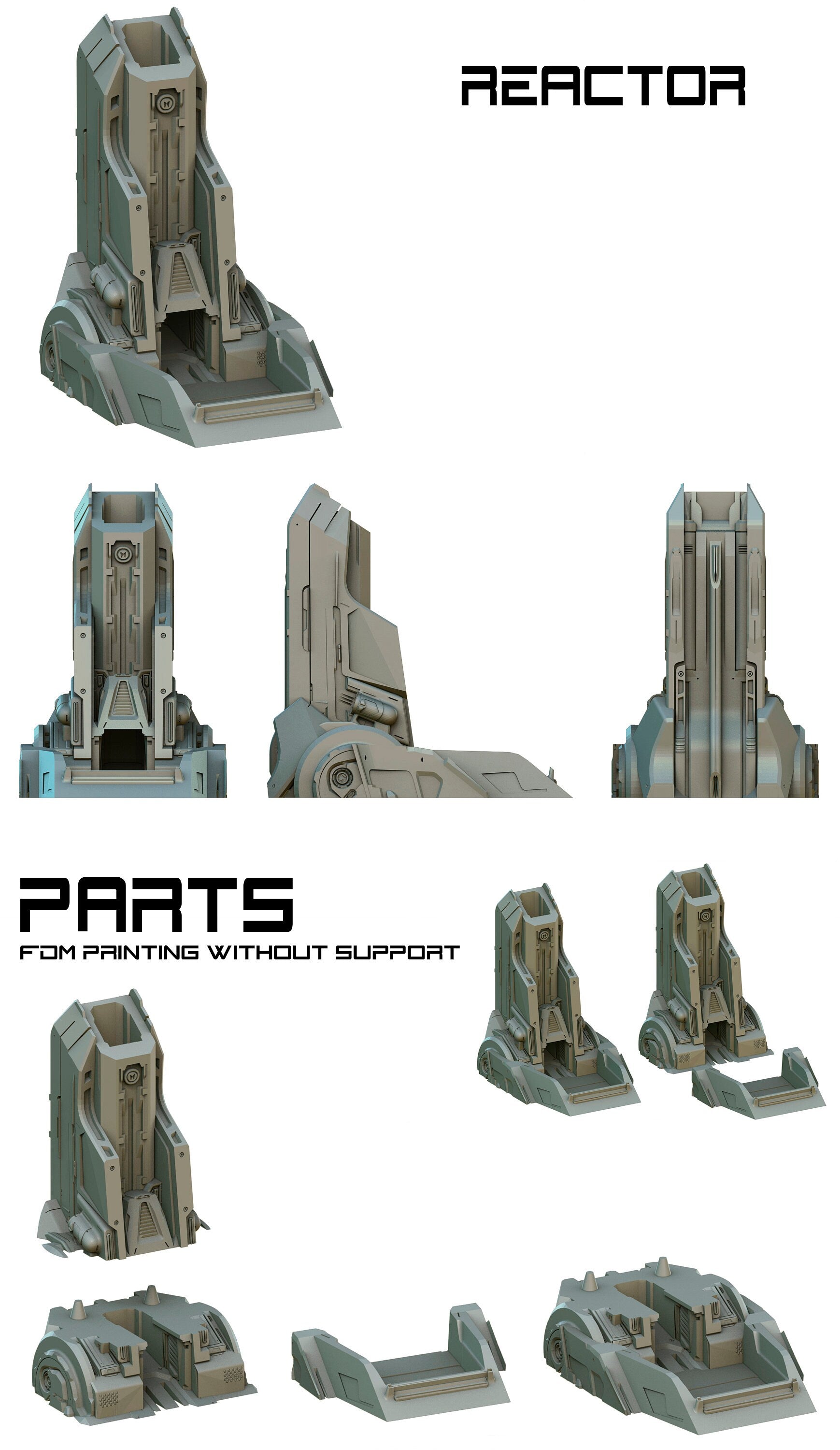 Sci-Fi Dice Towers | Designed by Crab Miniatures