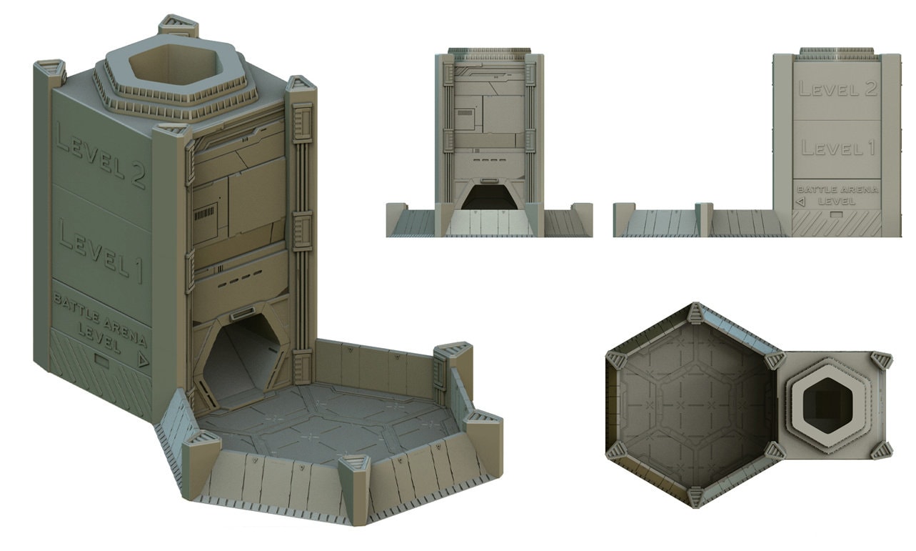 Sci-Fi Dice Towers | Designed by Crab Miniatures